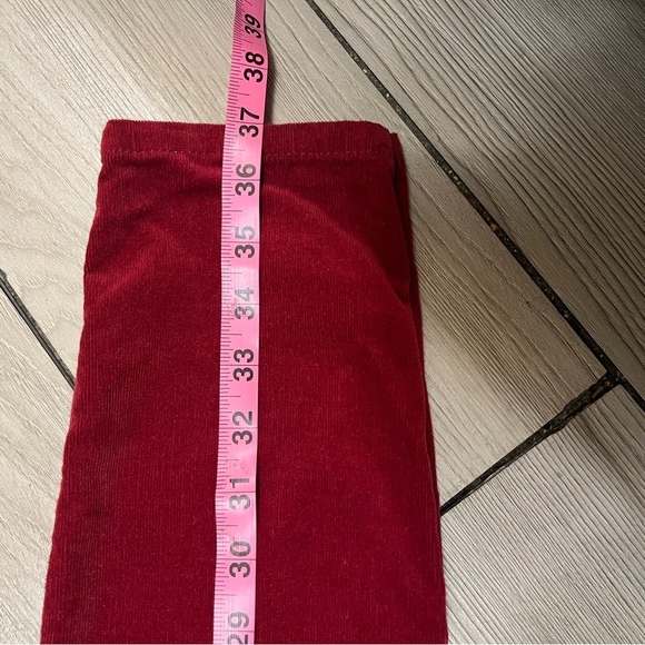 High rise red petite corduroy pants - Picture 3 of 3